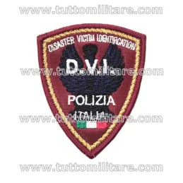 Patch ricamato con velcro posteriore D.V.I. Polizia Disaster Victim Identification